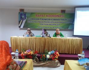 Kepala Dinas Pangan saat Rapat Koordinasi Kelembagaan Pengawasan Keamanan Pangan Segar di Sun Hotel Pangkalpinang, Selasa (08/10/2019) 